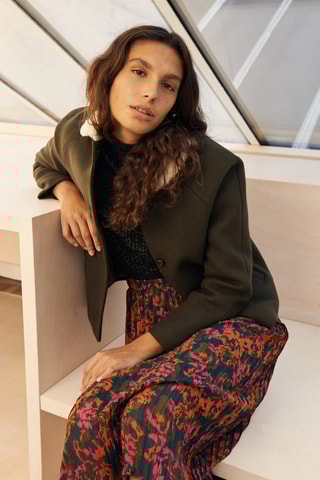 Sobretudo em lã Vassil - Caqui