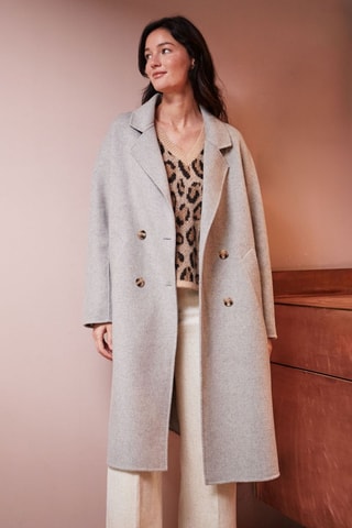 Sobretudo em lã Laurent - Cinzento mesclado