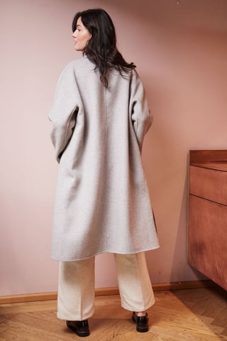 Sobretudo em lã Laurent - Cinzento mesclado