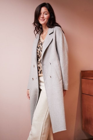 Sobretudo em lã Laurent - Cinzento mesclado