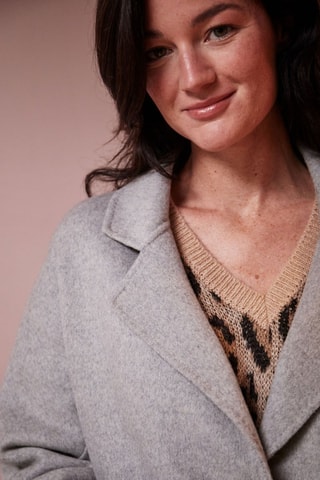 Sobretudo em lã Laurent - Cinzento mesclado