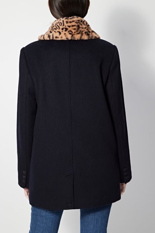 Manteau en laine Loyal - Bleu marine