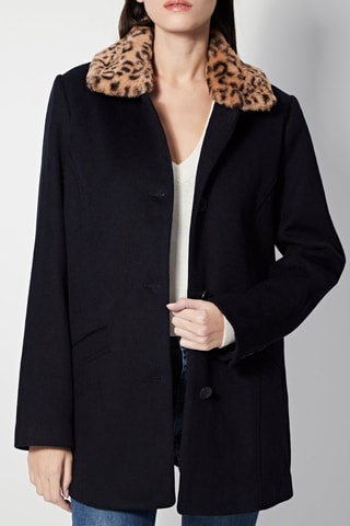 Manteau en laine Loyal - Bleu marine