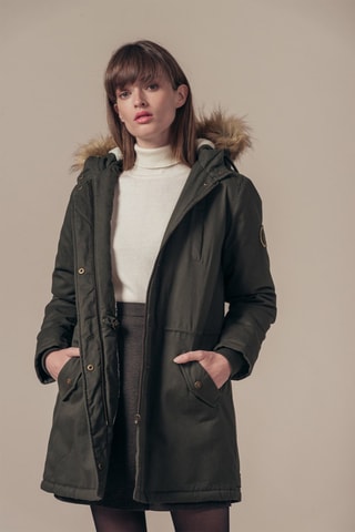 Parca com capuz Lozerne Caqui