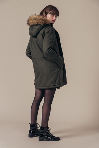 Parca com capuz Lozerne Caqui