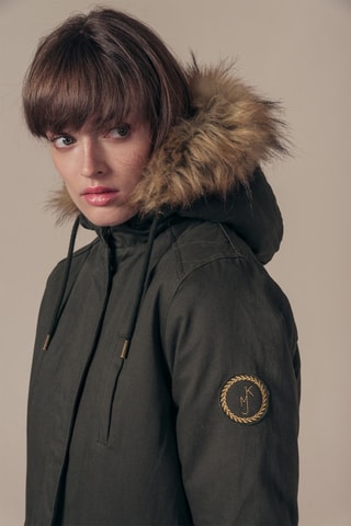 Parca com capuz Lozerne Caqui