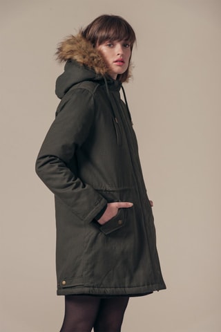 Parca com capuz Lozerne Caqui