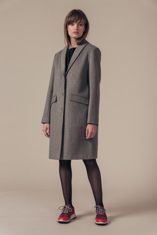 Sobretudo de lã Lorela Cinzento mesclado