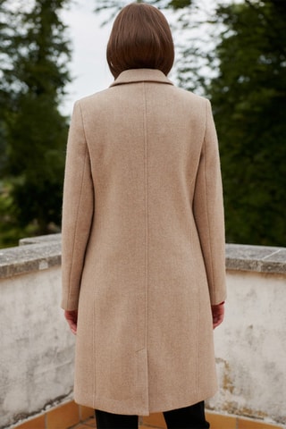 Sobretudo em lã Lawson - Bege­mesclado