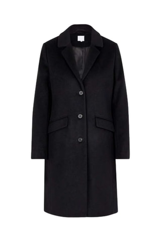 Sobretudo em lã reciclada - Preto