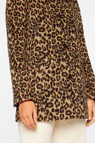 Sobretudo de lã reciclada Bege e castanho