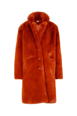 Sobretudo de pelo sintético Ruivo