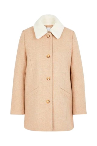 Manteau en laine recyclée - Sable