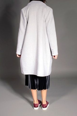 Sobretudo de lã Leonce Cinzento claro