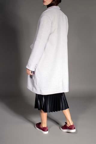 Sobretudo de lã Leonce Cinzento claro