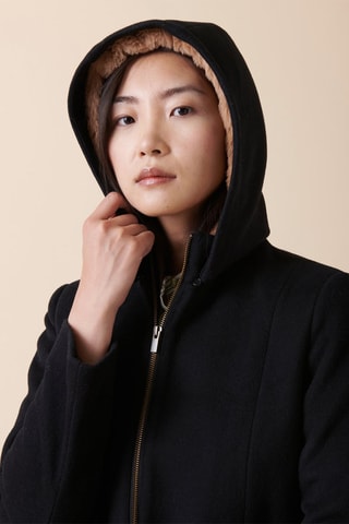 Sobretudo em lã Lucerne - Preto