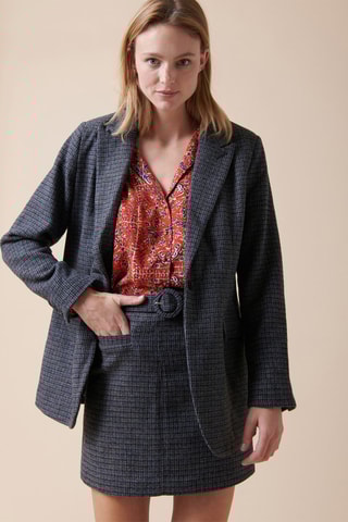 Veste en laine Vosgia - Bleu marine