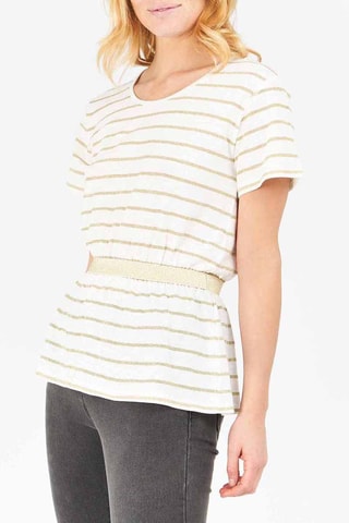 Top Marfim e dourado