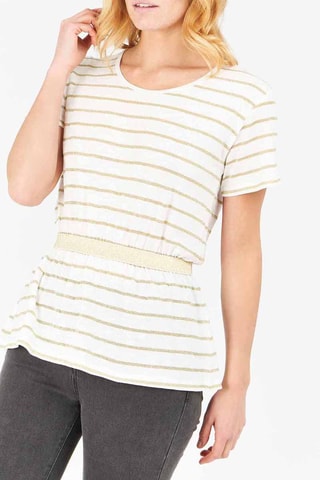 Top Marfim e dourado