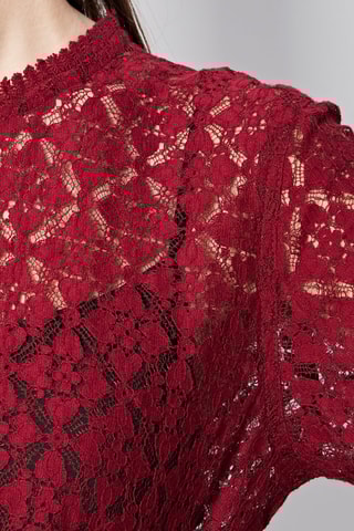 Top em renda Tacoma Bordô