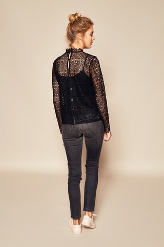 Top bordado Faience - Preto