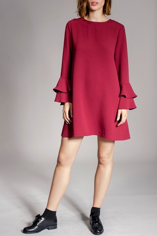 Vestido trapézio Rival Vermelho tijolo