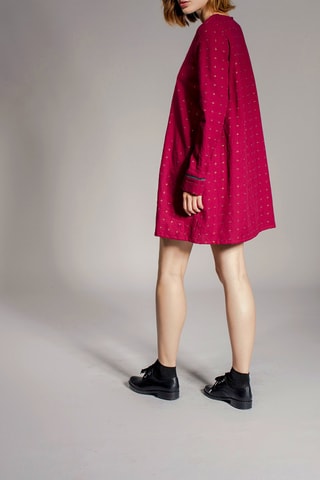 Vestido trapézio Rumba Rosa escuro