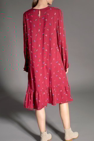 Vestido direito Rythme Vermelho tijolo