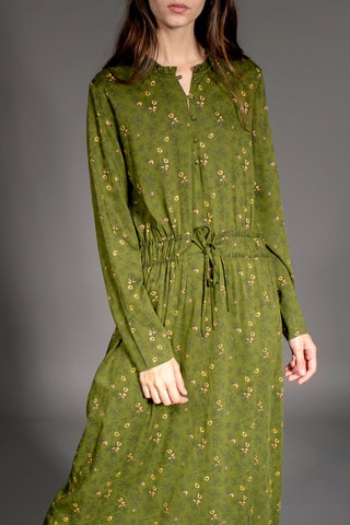 Vestido comprido Rosalia Caqui