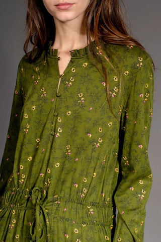 Vestido comprido Rosalia Caqui