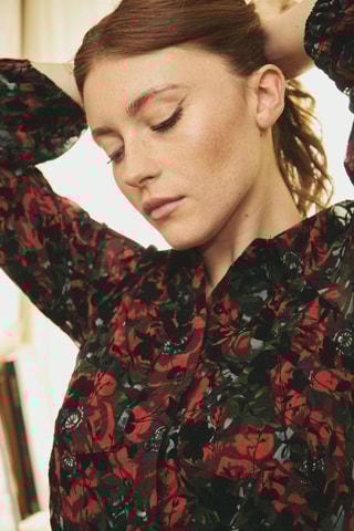 Vestido midi Roxane - Vermelho