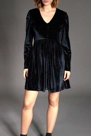 Robe en velours Rhizome - Noir