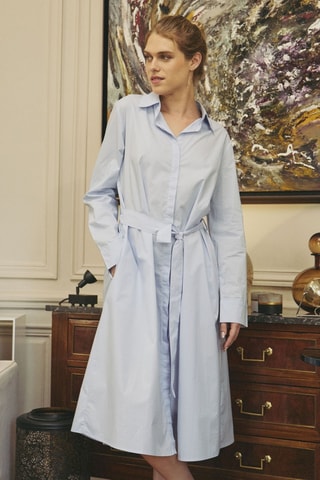 Vestido-camisa Rossie - Azul-celeste