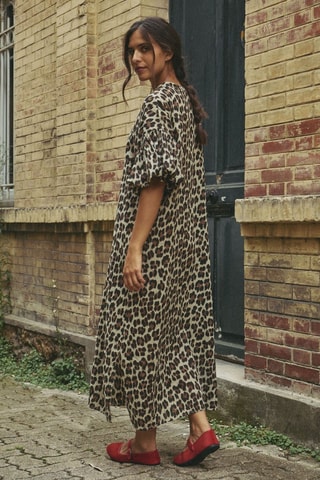 Vestido-camisa Rilane - Bege e castanho