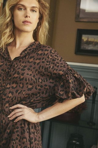 Vestido-camisa Rilane - Castanho