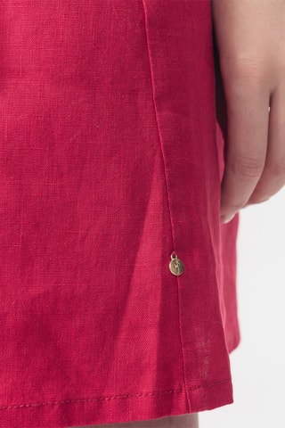 Vestido-camisa em linho Ramilia Vermelho