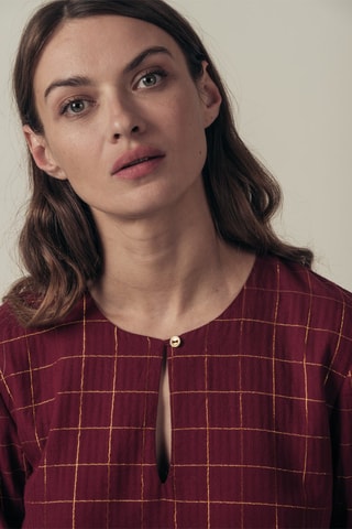 Vestido de cintura baixa Rigine Bordô