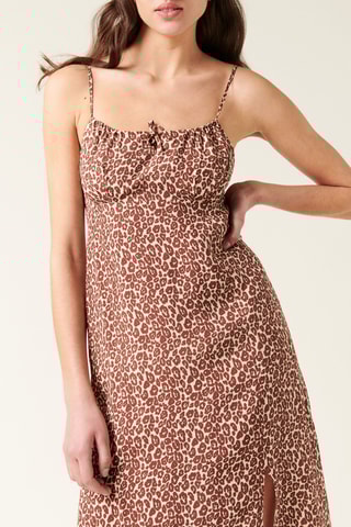 Vestido comprido - 
Castanho