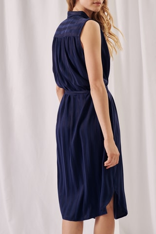 Vestido midi - 
Azul-marinho