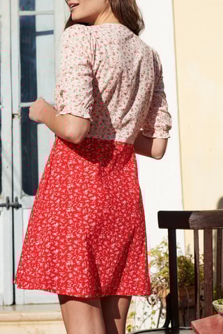 Robe droite - 
Rouge