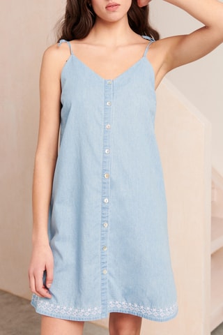 Vestido direito - 
Azul