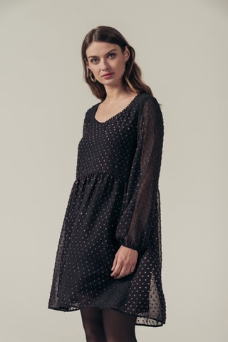 Vestido estilo patinadora Ronda Preto