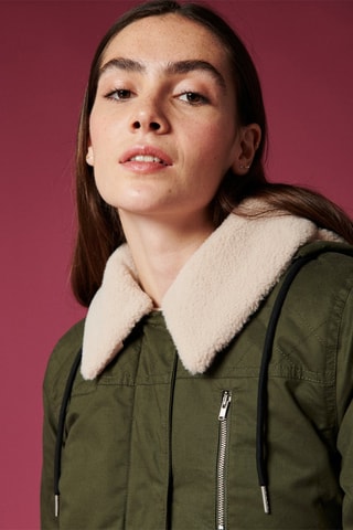 Parca com capuz Lucian - Caqui