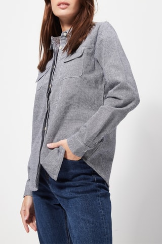 Chemisier à carreaux - Bleu marine et blanc