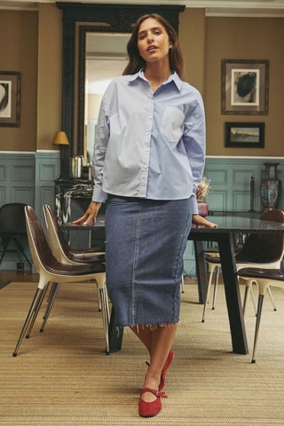 Camisa Caline - Azul-celeste