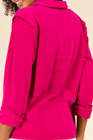 Camisa em linho Fúcsia