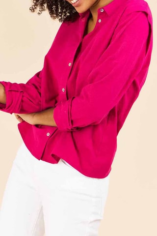 Camisa em linho Fúcsia