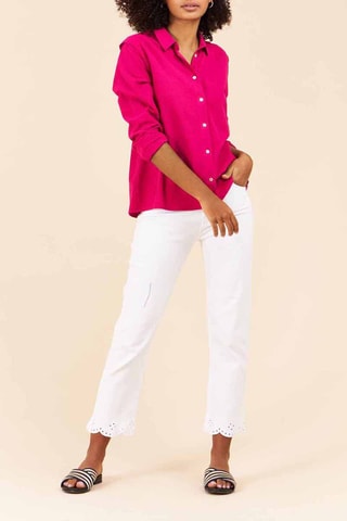 Camisa em linho Fúcsia