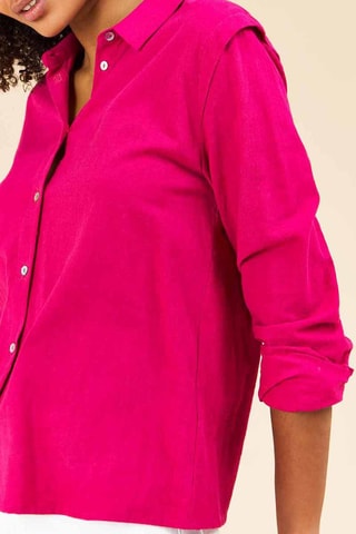 Camisa em linho Fúcsia