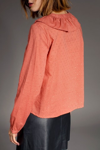 Chemise volantée Colette - Corail